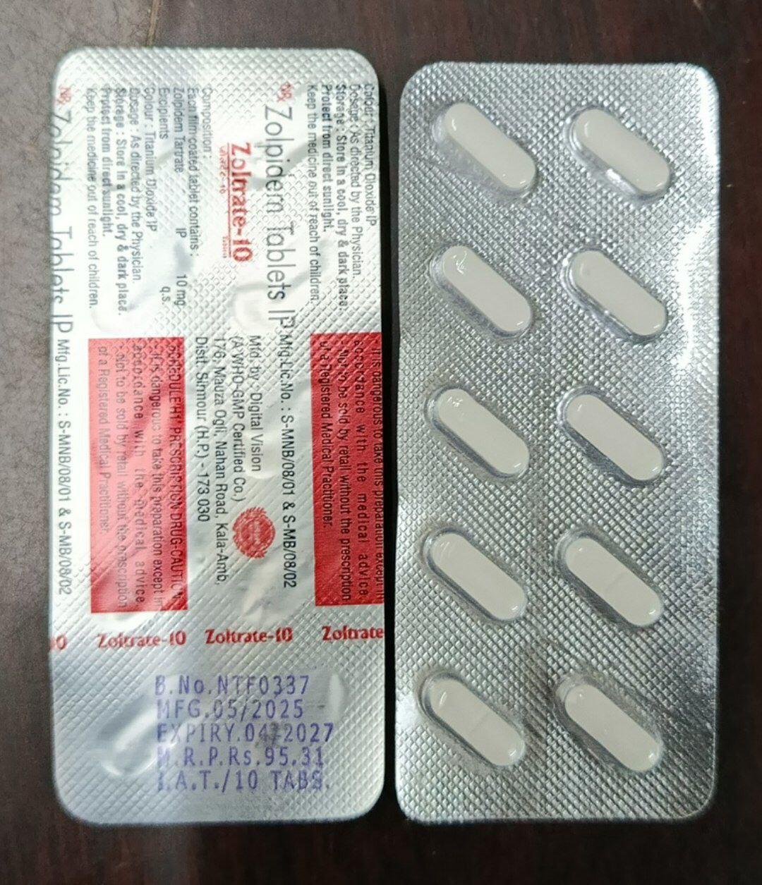 AMBIEN (ZOLTRATE) 10MG